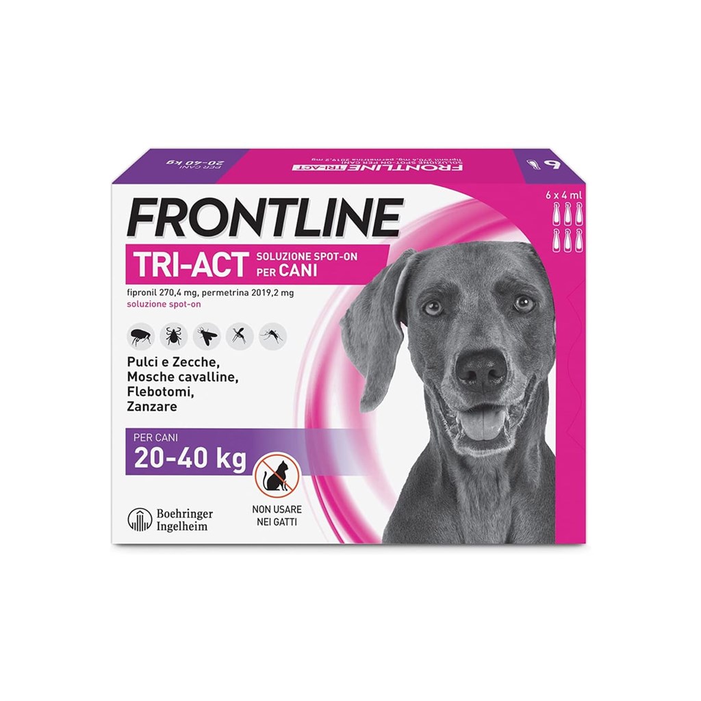 FRONTLINE TRI-ACT DA 20 A 40 KG - 6 PIPETTE